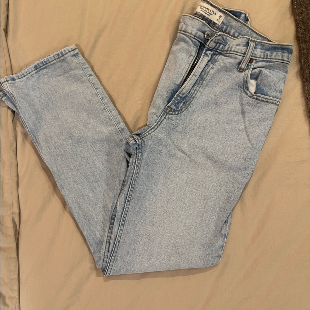 Abercrombie the 90’s slim straight ultra high rise jeans